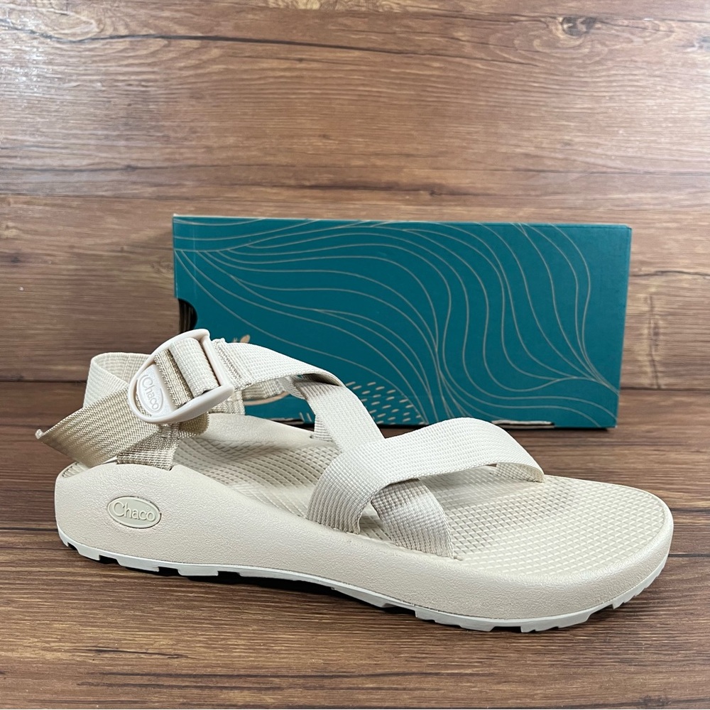 NEW Chaco Z1 Outdoor Hiking Sandals ‘Angora’ Tan Men’s Size 10 - Picture 8 of 8